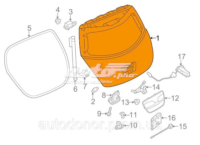 Пятая дверь Nissan/Infiniti KMA0M3NAMB цена, от 51.35 USD