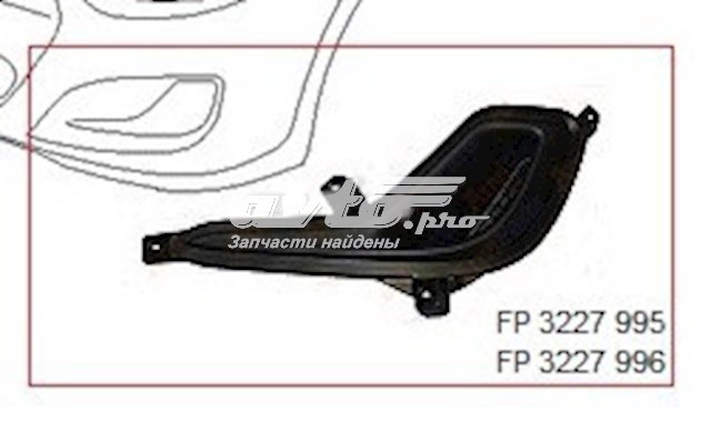 Заглушка противотуманки передней правой FPS FP3227996