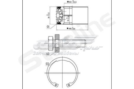 Ступичный подшипник передний Starline SLO03449