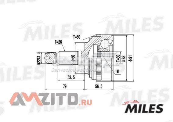 ШРУС наружный передний GA20151 Miles