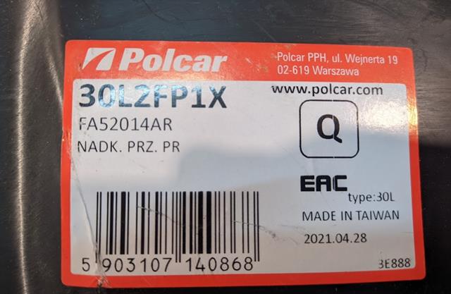 Подкрылок передний правый PFT11020R KLARKSONAS