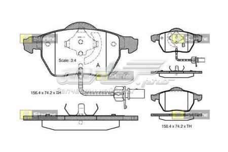 Передние тормозные колодки SBDS301 Starline