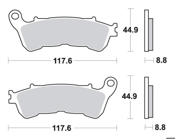 Передние тормозные колодки 828HS SBS