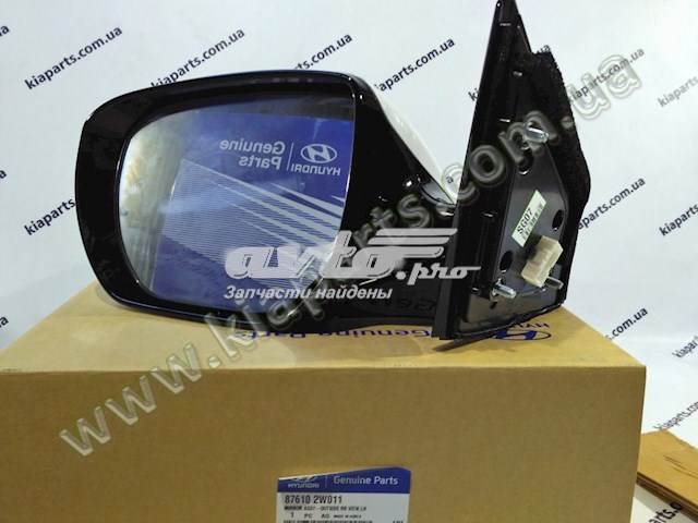 Зеркало левое Hyundai/Kia 876102W011