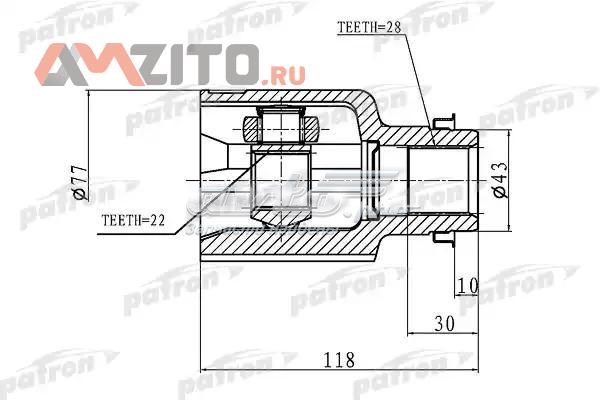 ШРУС внутренний передний правый PCV1046 Patron