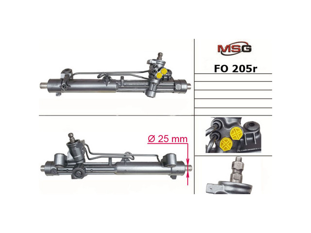 Вал / шток рульової рейки FO202RC MSG Rebuilding