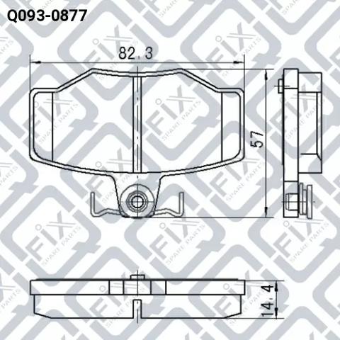 Задние тормозные колодки Q0930877 Q-fix
