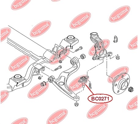 BC0271 Bcguma Пыльник опоры шаровой нижней