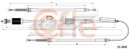 Трос ручного тормоза, комплект на авто COFLE 115841