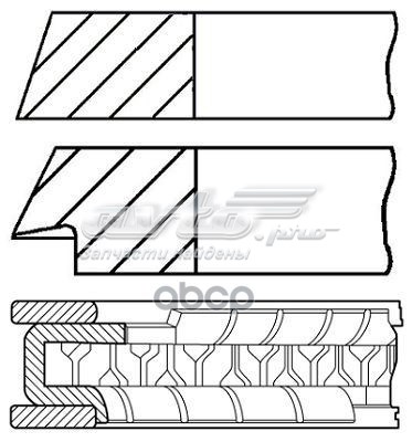 Кільця поршневі на 1 циліндр, STD. 810240000 GOETZE