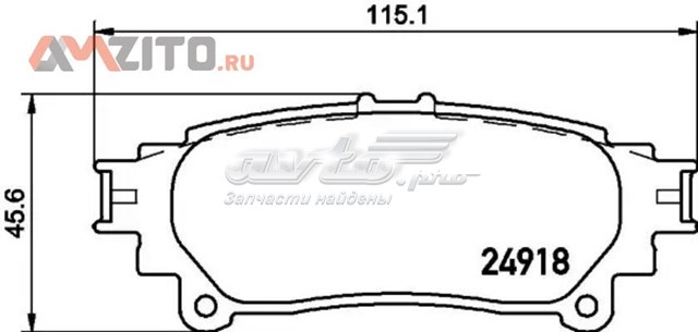 Задние тормозные колодки NP1111 Nisshinbo