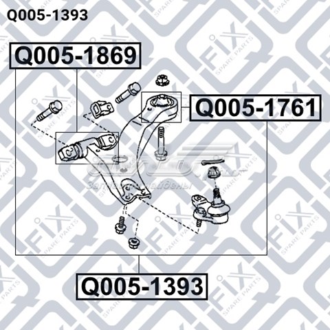 Сайлентблок передней подвески Q-fix Q0050644 цена, от 11.06 USD