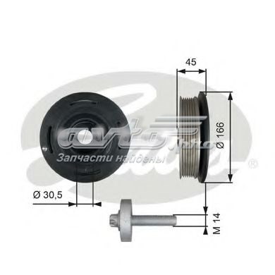 Шків колінвала TVD1041A GATES