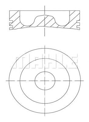 061PI00128000 Mahle Original Поршень в комплекте на 1 цилиндр, STD
