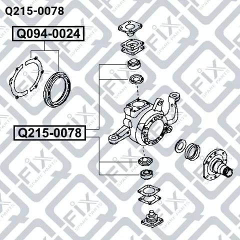 Подшипник цапфы передней Q-fix Q2150078