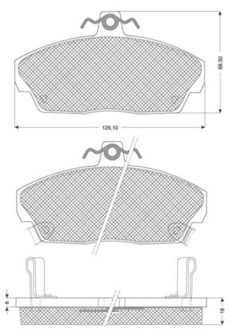 Тормозные колодки Starline BDS124