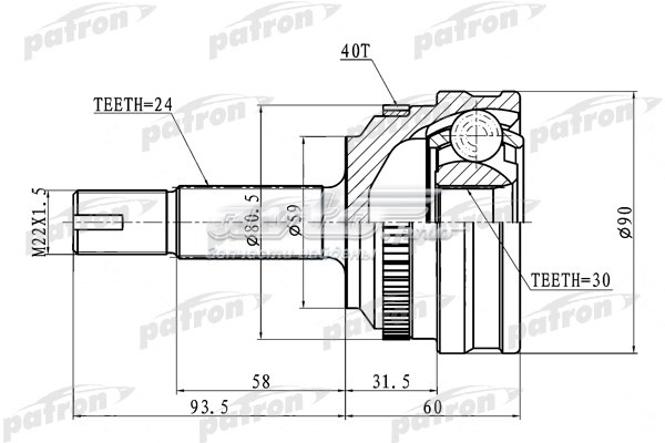 Граната колесная Patron PCV1715 цена, от 34.13 USD