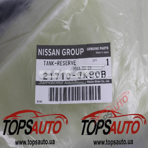 21710JK90B Nissan/Infiniti Расширительный бачок охлаждения