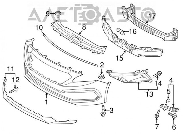 Бампер на авто FPS FP3245901 цена, от 73.09 USD