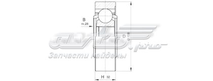 Junta homocinética interna dianteira esquerda para Alfa Romeo 166 (936)