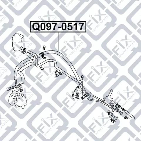 Патрубок высокого давления гидроусилителя Q-fix Q0970517 цена, от 38.85 USD