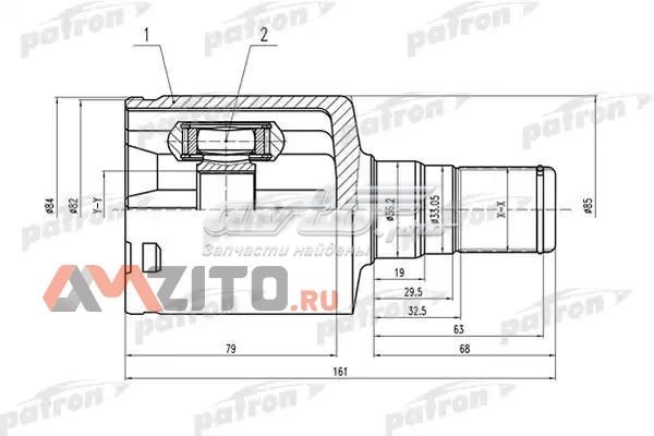 ШРУС внутренний передний левый PATRON PCV1492