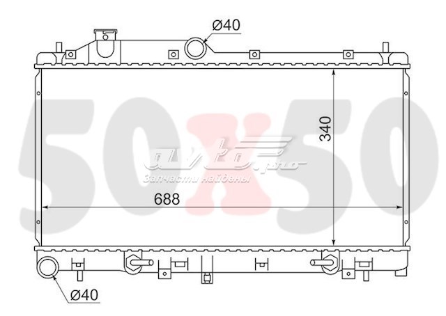 SB0005BL SAT Радиатор основной