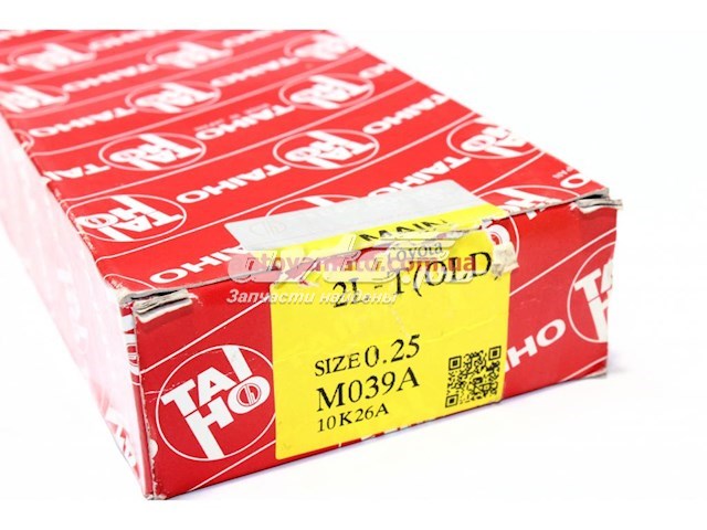 M039A025 Taiho folhas inseridas principais de cambota, kit, 1ª reparação ( + 0,25)