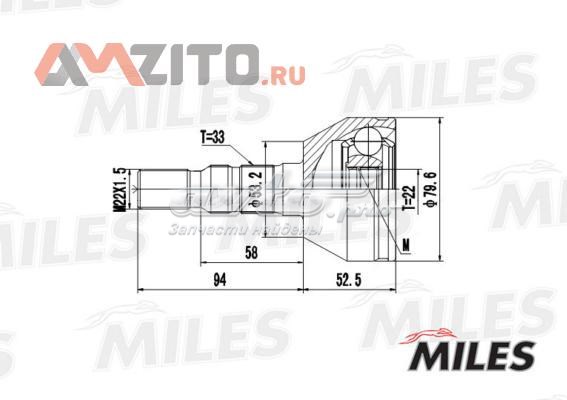 ШРУС наружный передний GA20353 Miles