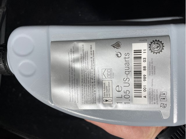 Трансмиссионное масло A000989730411PDNW Mercedes