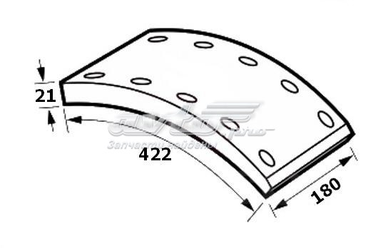 Задние барабанные колодки 3057396010 SAF