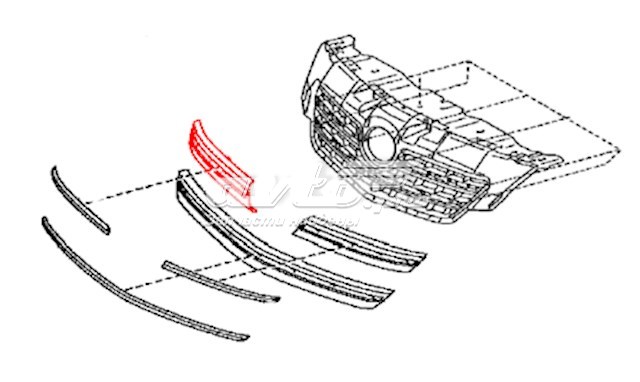Решетка радиатора правая на Toyota Corolla E15