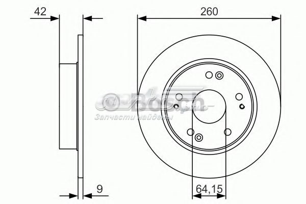 0986479U85 Bosch disco do freio traseiro