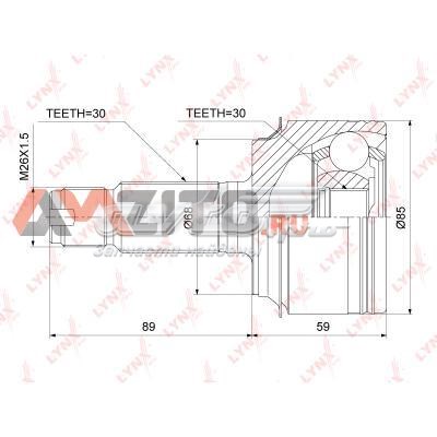ШРУС наружный передний CO3877 Lynxauto