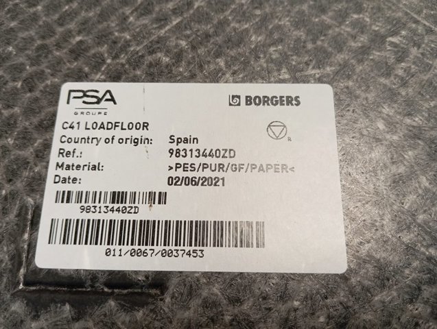 98313440ZD Peugeot/Citroen Облицовка багажного отсека нижняя