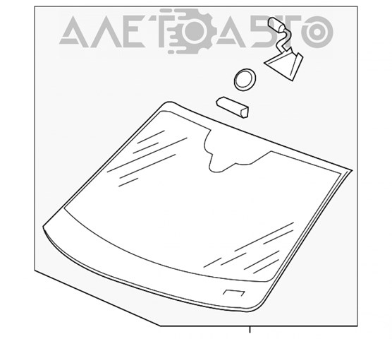 Купить 561845011AANVB VAG Ветровое стекло