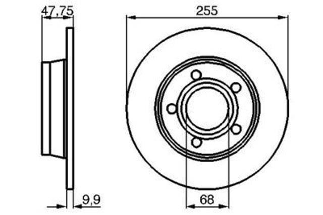 Задний тормозной диск Bosch 986478480 цена, от 31.18 USD