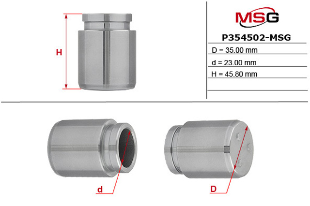 P354502MSG MSG Поршень тормозного суппорта заднего