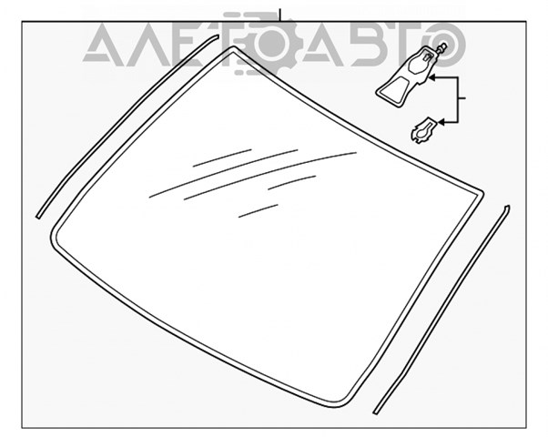 Купить AB69168A XYG Ветровое стекло