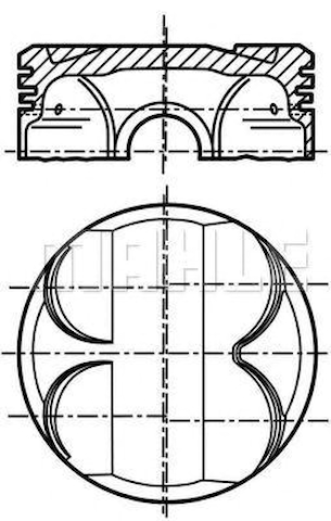 081PI00111001 Mahle Original Поршня, 1-й ремонт (+0,25)