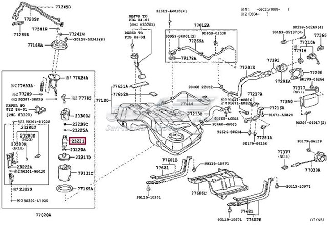 2322131020 TOYOTA Bomba de gasolina 2322131020 TOYOTA