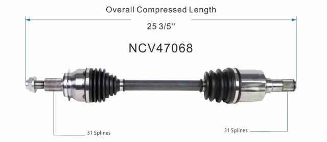 Привод передний левый GSP NCV47068 цена, от 160.43 USD