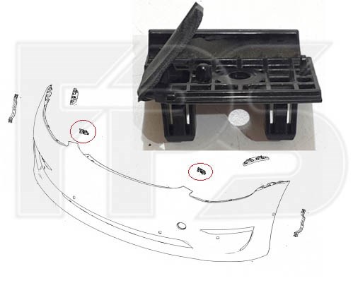 Кронштейн бампера переднего левый FP8502931 FPS