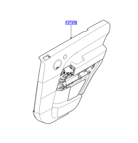 Обшивка (облицовка) внутренняя двери задней правой LAND ROVER LR040532