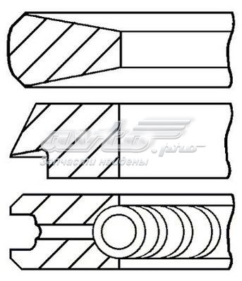 Кольца поршневые на 1 цилиндр, 2-й ремонт (+0,50) GOETZE 0843360700