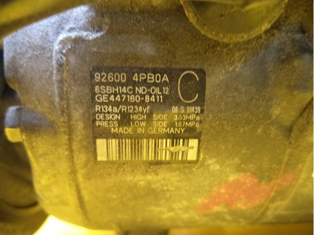 926004PB0A Nissan/Infiniti Компрессор хладагента