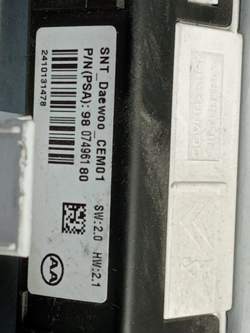 9807496180 Peugeot/Citroen