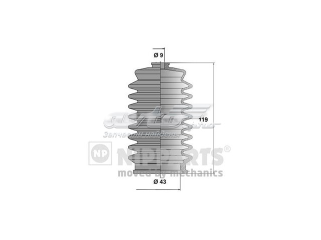 Пильник рульової рейки TY204DUSTER MS GROUP