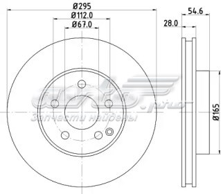 BG3755C Delphi disco do freio dianteiro