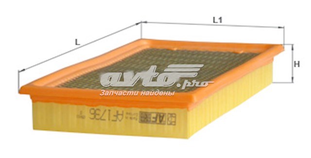 Купить AF1736S Alpha Filter Автомобильный фильтр воздуха